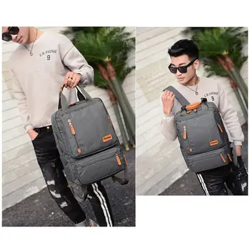 

Men's Canvas Backpack Laptop Bookbag Casual Rucksack Large Capacity Travel Casual Daypack for Teenagers