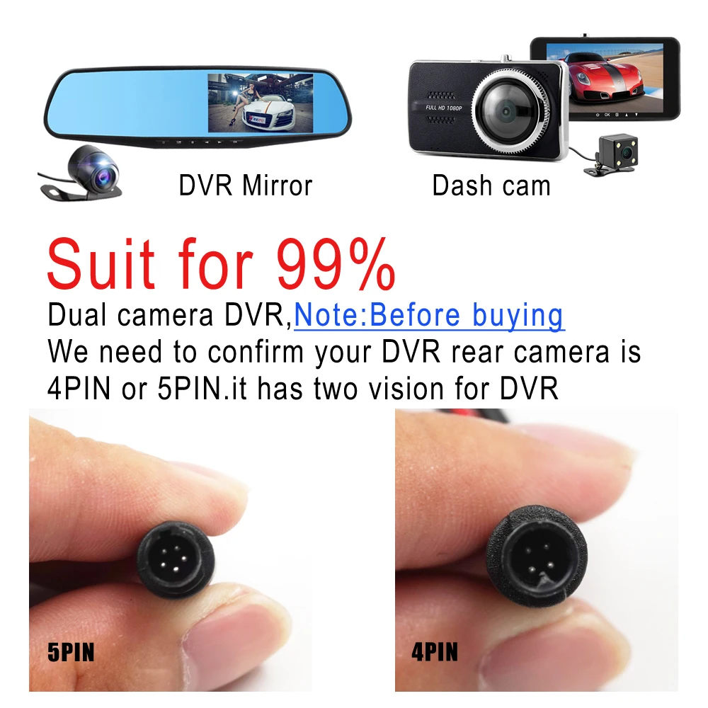 Автомобильная камера для правой и левой системы слепого пятна интеллектуальная система боковой камеры делает вашу двойную камеру DVR стать 3 камерами