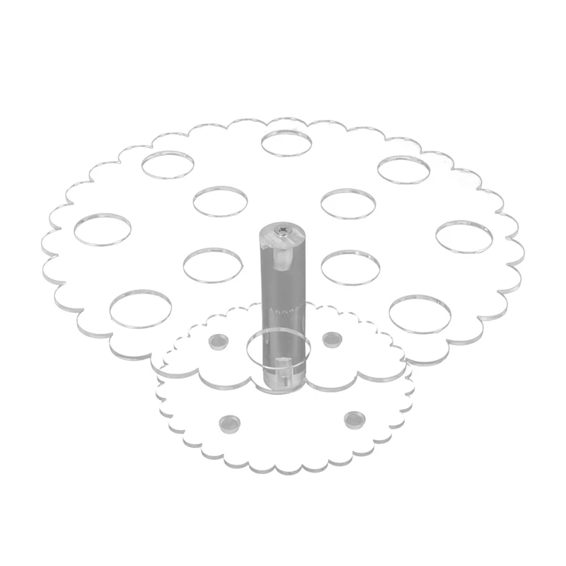 Flower Pattern Clear Acrylic Mini Ice Cream Cone Holder Stand 12 Holes to Display Sushi Hand Rolls Popcorn Cotton Candy French F | Дом и сад
