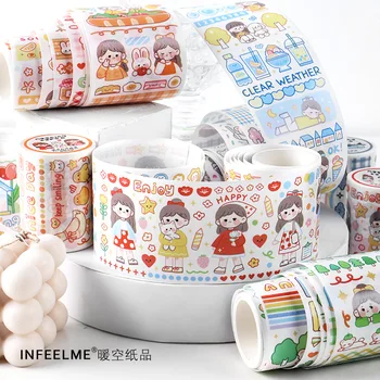 

1pcs 3.6m*6cm Cartoon Cute Washi Tape Decorative Adhesive Tape DIY Scrapbooking Kawaii Sticker Label Masking Tapes Stationary