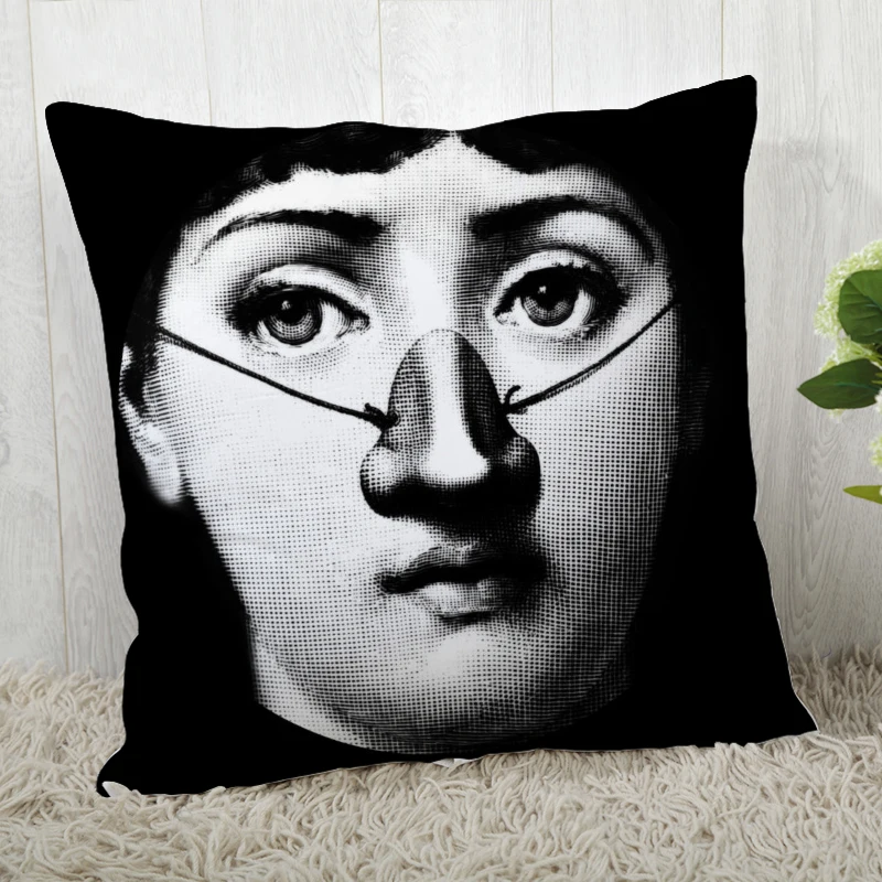 Винтаж-Fornasetti-Art-beauty-Face наволочки на заказ черная наволочка для подушки декоративная наволочка для дома