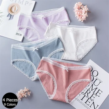 

Teenage panties Women's panties cotton lace sexy lingerie underwear female casual underpants women briefs wholesale intimates