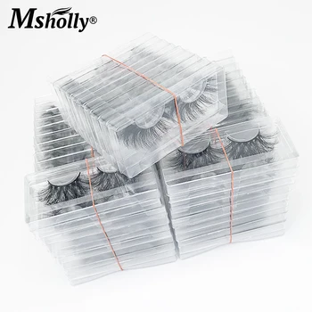 

3D Mink Lashes Bulk Eyelash Individual Packaging Box Makeup Wholesale Lashes Cases Long 5D 25 mm False Mink Eyelashes Vendor