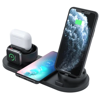 

CDEN 4-in-1 wireless charging Dock Station Fast Charging for iPhone 11 Pro X XS Max XR 8 Apple Watch 2 3 4 5 AirPods Pro