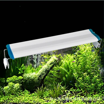

Super Slim LEDs Aquarium Lighting Aquatic Plant Light 18-75CM Extensible Waterproof Clip on Lamp For Fish Tank Blue white light