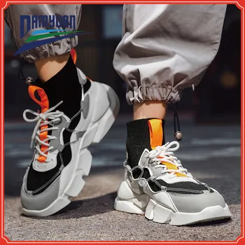 

2020 New High Top Sneakers Men's Breathable Socks Shoes Comfortable Casual Shoes Walking Shoes Non-slip Running Shoes for Men