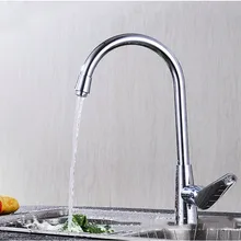 Hot Cold Water Classic Kitchen Faucet Space Aluminum Brushed Process Swivel Faucet 360 Degree Rotation Sink Taps for Kitchen