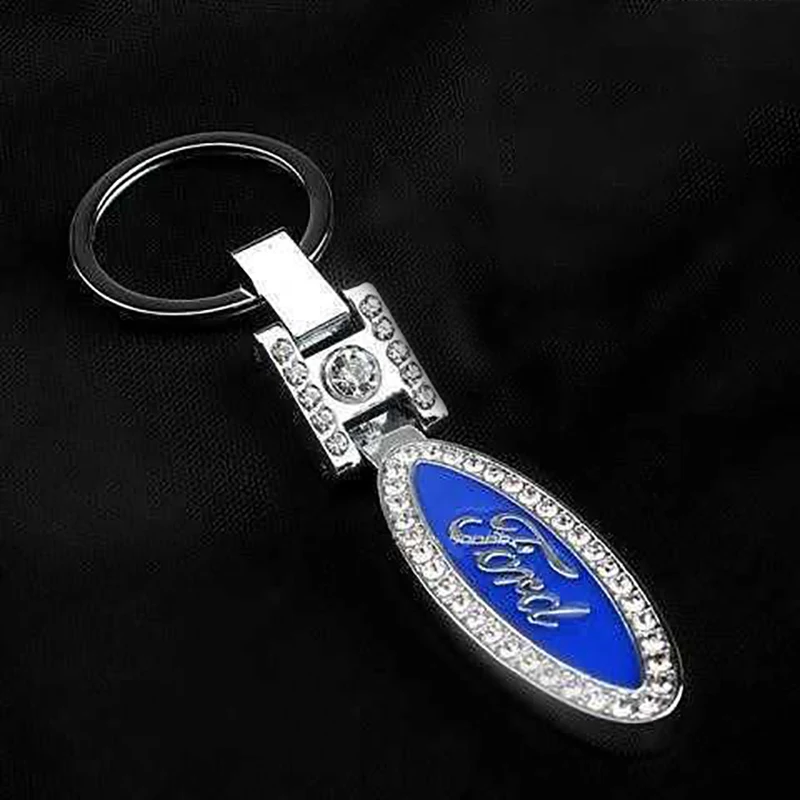Alloy Car Keychain for Ford Ranger GT350 Explorer Fusion Mondeo Focus Mustang Fiesta F150 Edge Escape Key Ring Pendant Holder | Автомобили