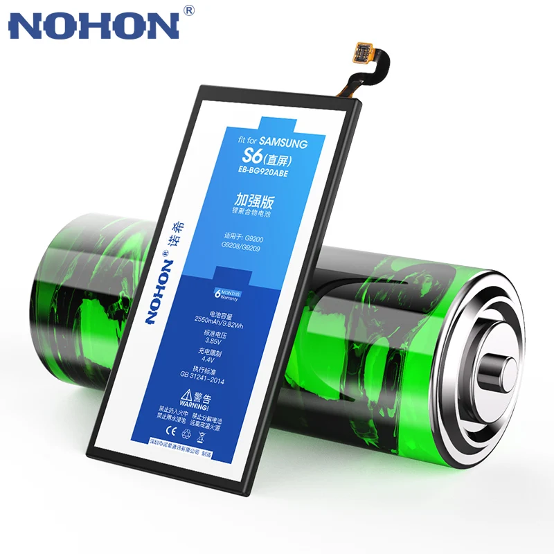 Аккумулятор NOHON для Samsung Galaxy S6 edge S7 S8 G920 G920F G925F G9300 G935 G935F сменная батарея телефона