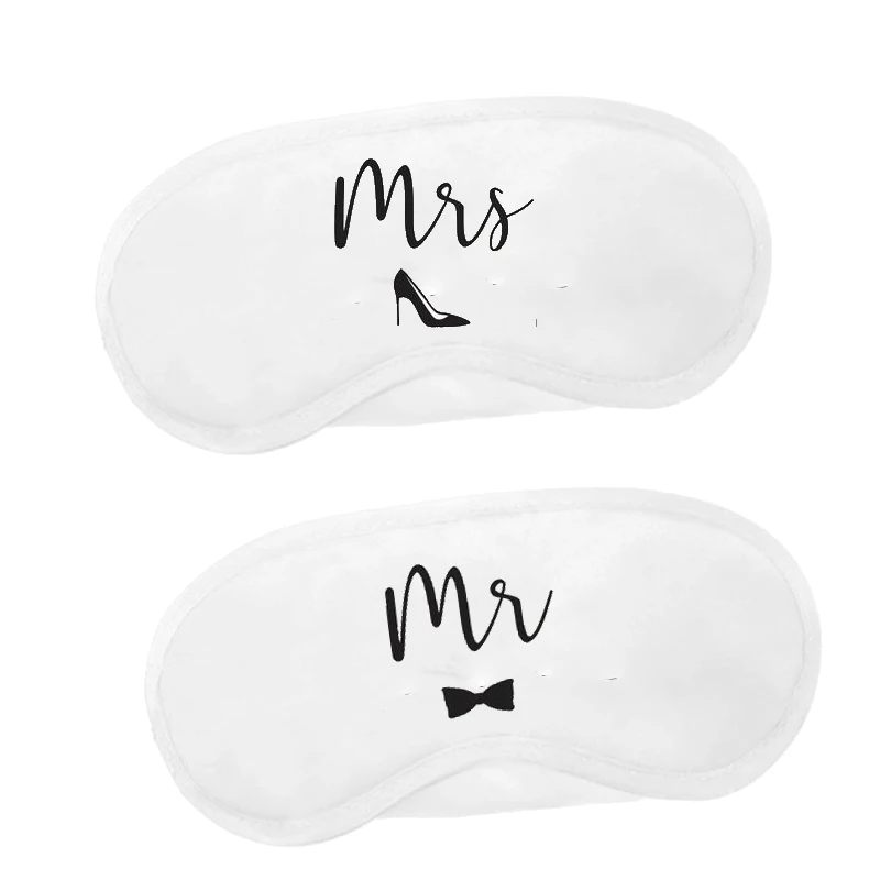 Маска для сна Mr Mrs пар Свадебный медовый месяц помолвки свадьбы девичника