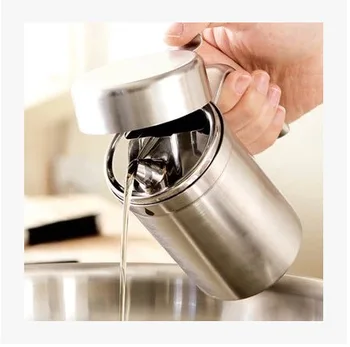 

304 stainless steel oil pot kitchen bottles sesame supplies oil oil bottled oil tank household oil drums dust-proof leakproof
