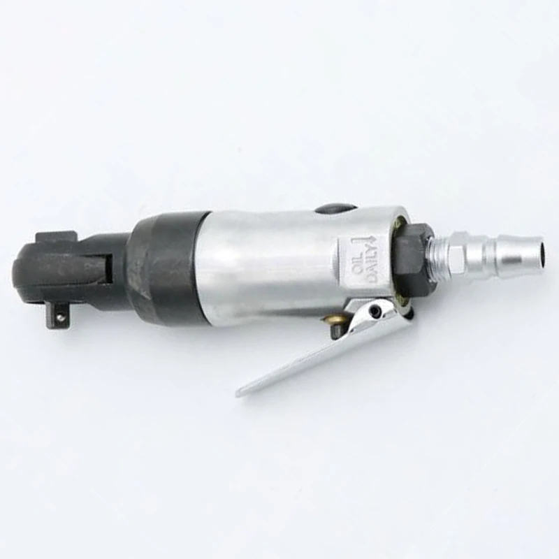 

1pcs Pneumatic Air Ratchet Wrench+1pcs 1/4 Inch Inlet Connection Torsion 16ft-lbs Square Drive Straight Shank Tools