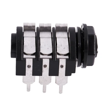 

1/4" 6.5mm Stereo o PCB Panel Mount Headphone Jack Socket 6 Pin