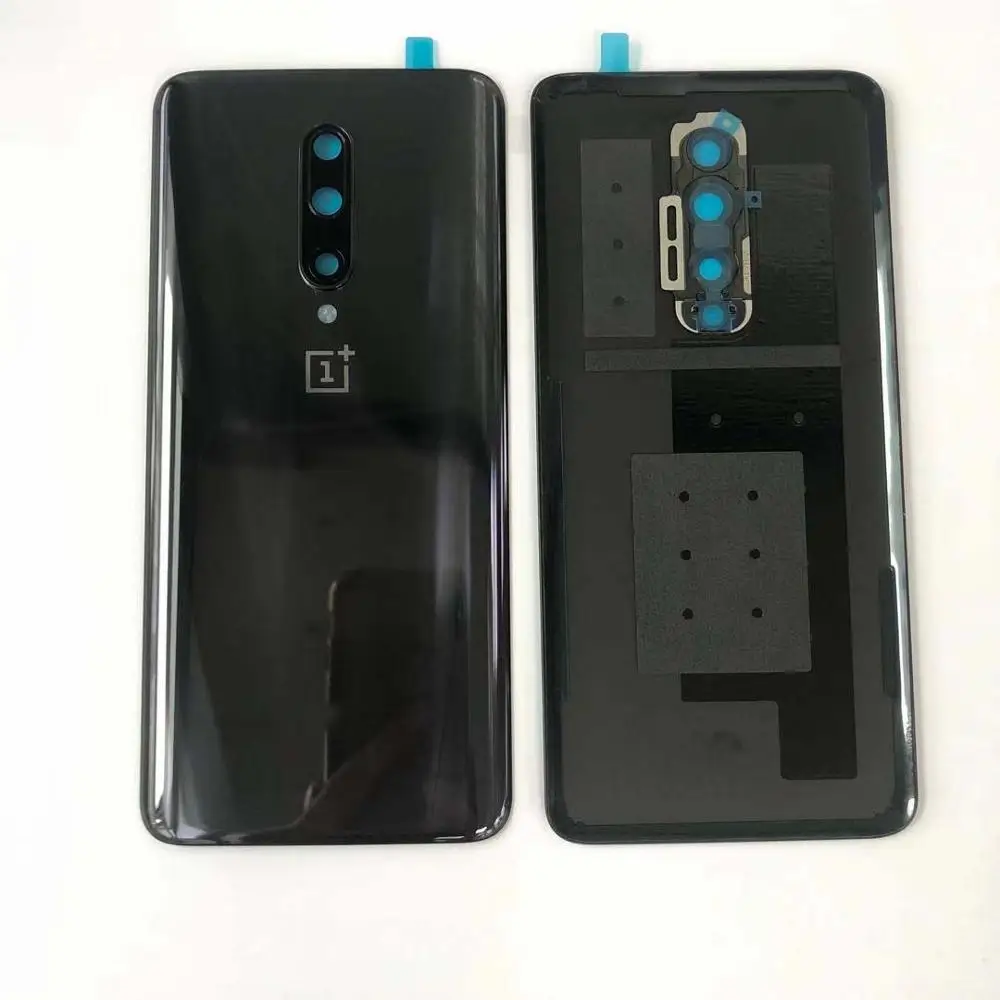 Для 6,6" Oneplus 7 Pro стеклянный чехол для задней батареи корпус+ рамка для камеры+ стеклянный объектив+ вспышка+ клейкая наклейка
