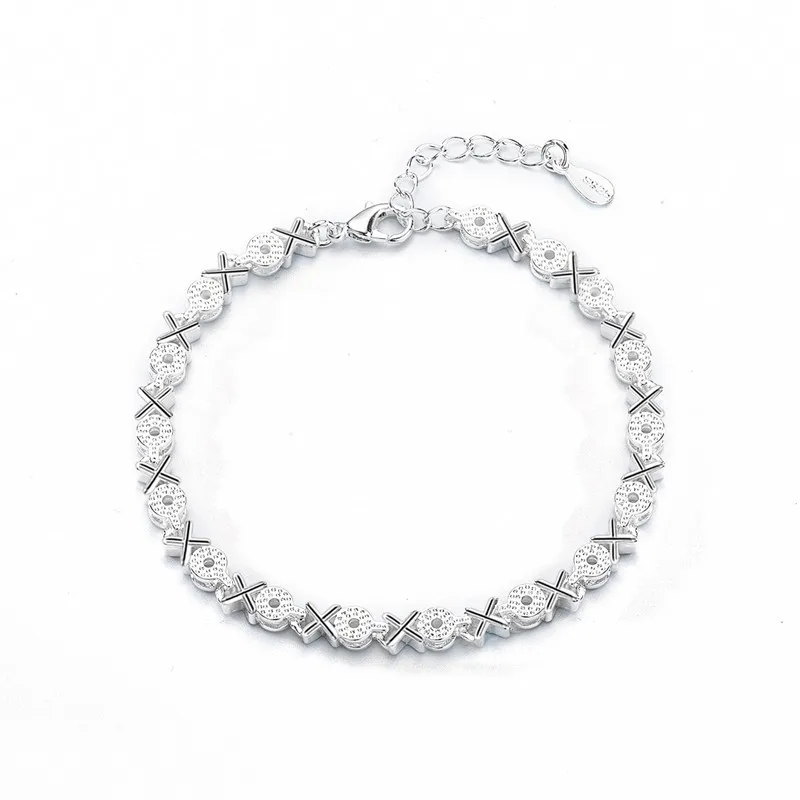 925 Серебряный граненый фианит браслет для женщин Мода Pulseras Plata De 925 Mujer Dainty Bizuteria драгоценный камень 925 Ювелирный Браслет кольцо gümüş серебряные украшения кулоны