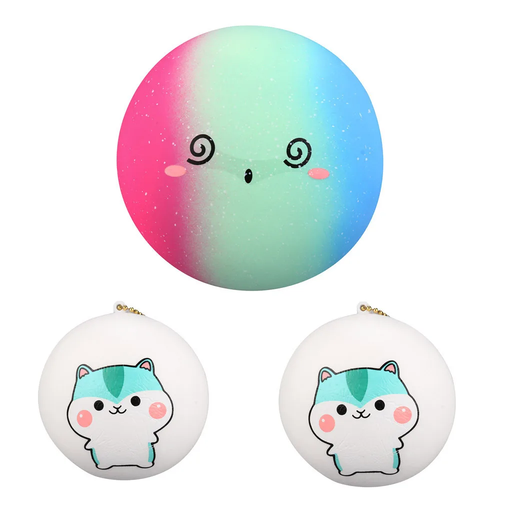 Trinket Stress Relieve Gifts cartoon Bread Pendant Charm Slow Rising Collection Stress Reliever Toys vent Pressure relief toy #B