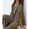 Embroidery Kaftan Beach Tunic Cotton Beach Cover up Saida de Praia Swimsuit Women Bikini cover up Pareo Sarong Beachwear Q882 ► Photo 2/6