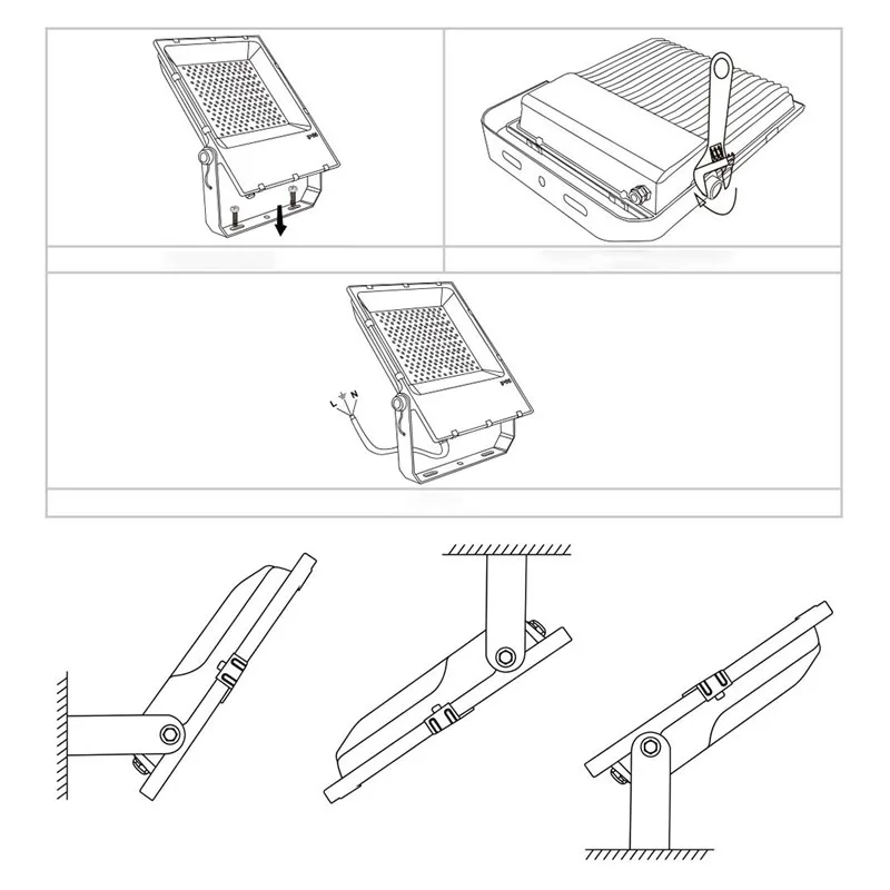 초박형 LED 투광 조명, 차가운 흰색, 따뜻한 흰색 투광 조명, 야외 조명, 거리 광장, IP66, 220V, 10W, 20W, 30W, 50W, 100W, 150W