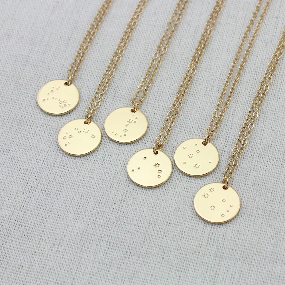 関税込 GLDN Double Wrap Zodiac Constellation Necklace 手作り Zodiac Constellations Necklace — GLDN