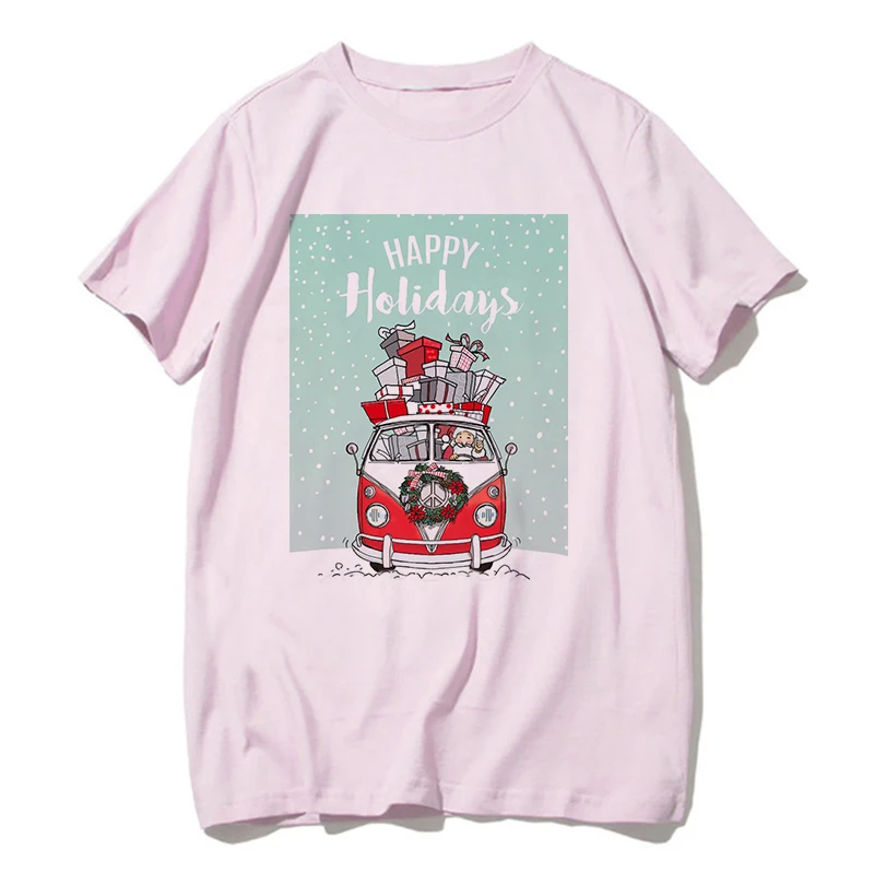 Новинка, женская футболка с оленем kawaii, модная, Рождественская, Harajuku, футболка с коротким рукавом, белая, подходит для всех сезонов, футболка, Топы, одежда - Цвет: 1257
