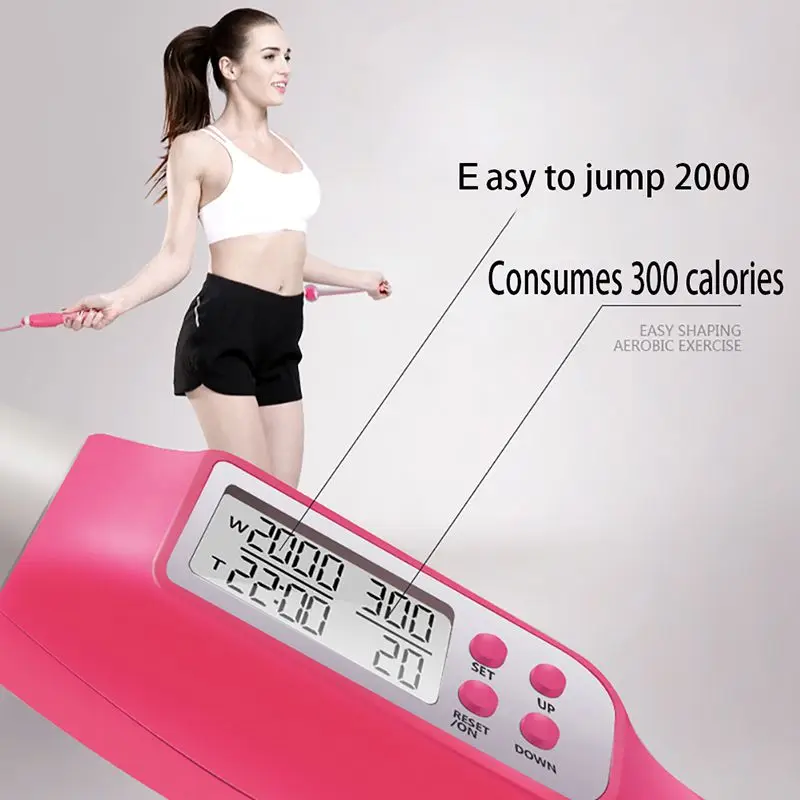 Fitness Jump Rope Ropeless Wireless Cordless Calorie Counter Electronic Counting Skip Ropes Women and Men Body Building Accessor