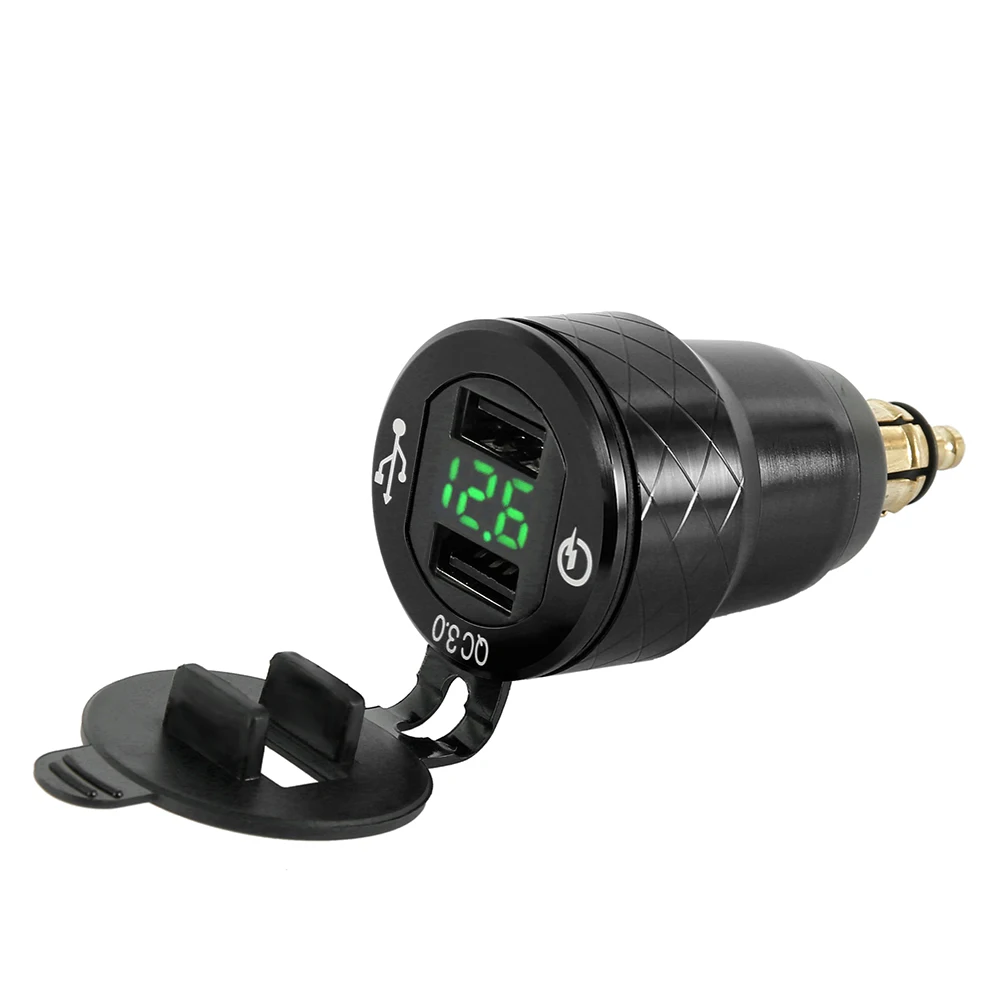 5V 4.2A мотоцикл QC3.0 двойной USB быстрое зарядное устройство 12-24V зарядный адаптер для Moto металлическая розетка телефон USB зарядное устройство s с световым экраном