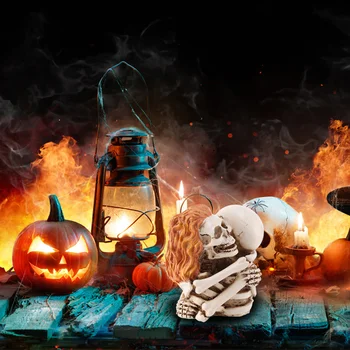 

1 PC Halloween Skull Decor Creative Delicate Resin Halloween Cool Skeleton Head Decor Skull Decoration Skull Adornment for Home