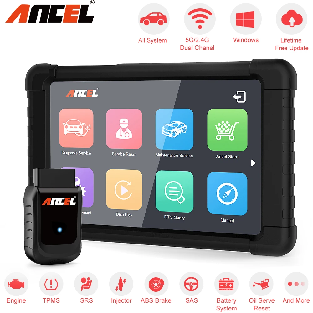Ancel X5 Professional WIFI OBD2 Car Diagnostic Tool Full System