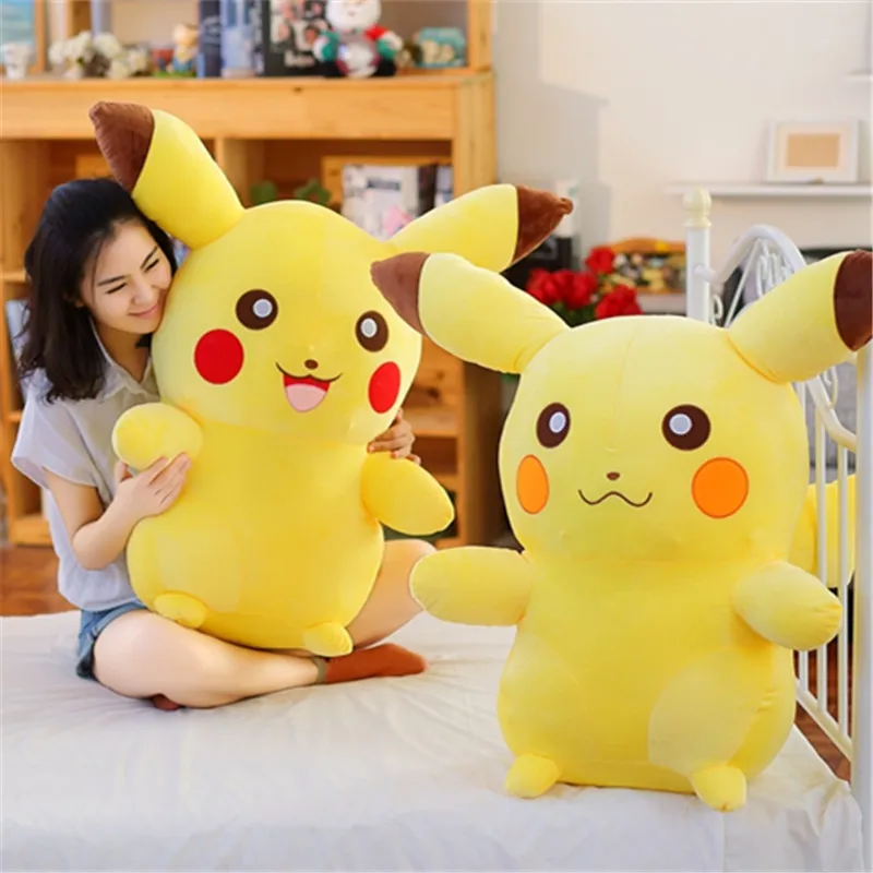 Classic explosion models soft fabric filled cartoon anime plush toy Pikachu doll pillow sleep pillow toy furniture decoration pi