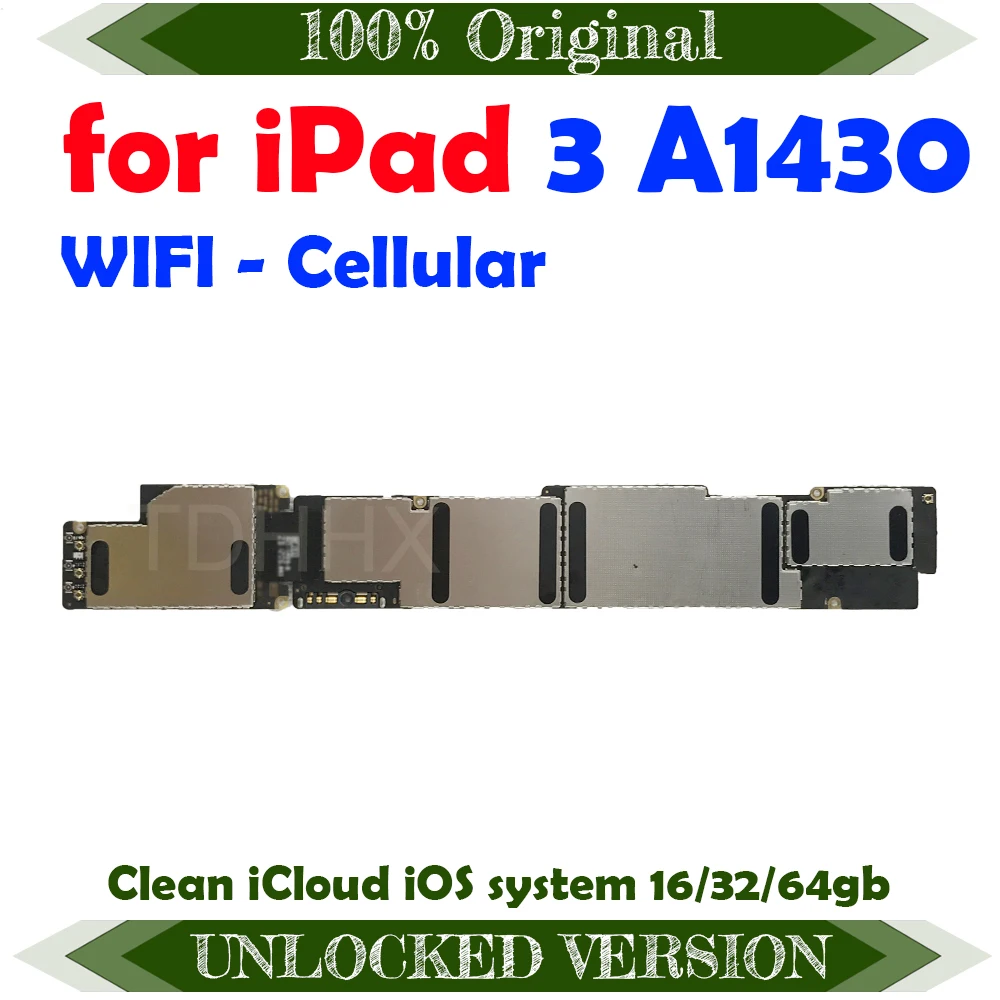A1403 A1416 or A1430 Mainboard for ipad 3 Motherboard Full Chips,Original unlocked for ipad 3 Logic board good