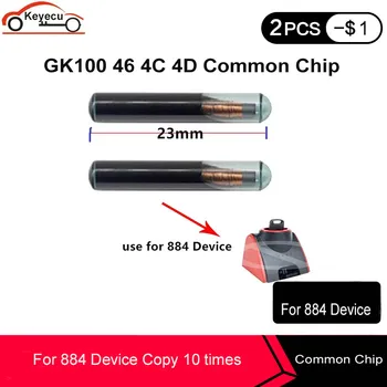 

KEYECU Replacement New Glass GK100 46 4C 4D Common Chip use for keyline 884 Device (Can be Written 10 times)
