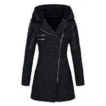 Женские куртки, теплая тонкая Толстая парка, пальто, зимняя хлопковая однотонная верхняя одежда с капюшоном, пальто на молнии, зимняя женская модная блузка, топы