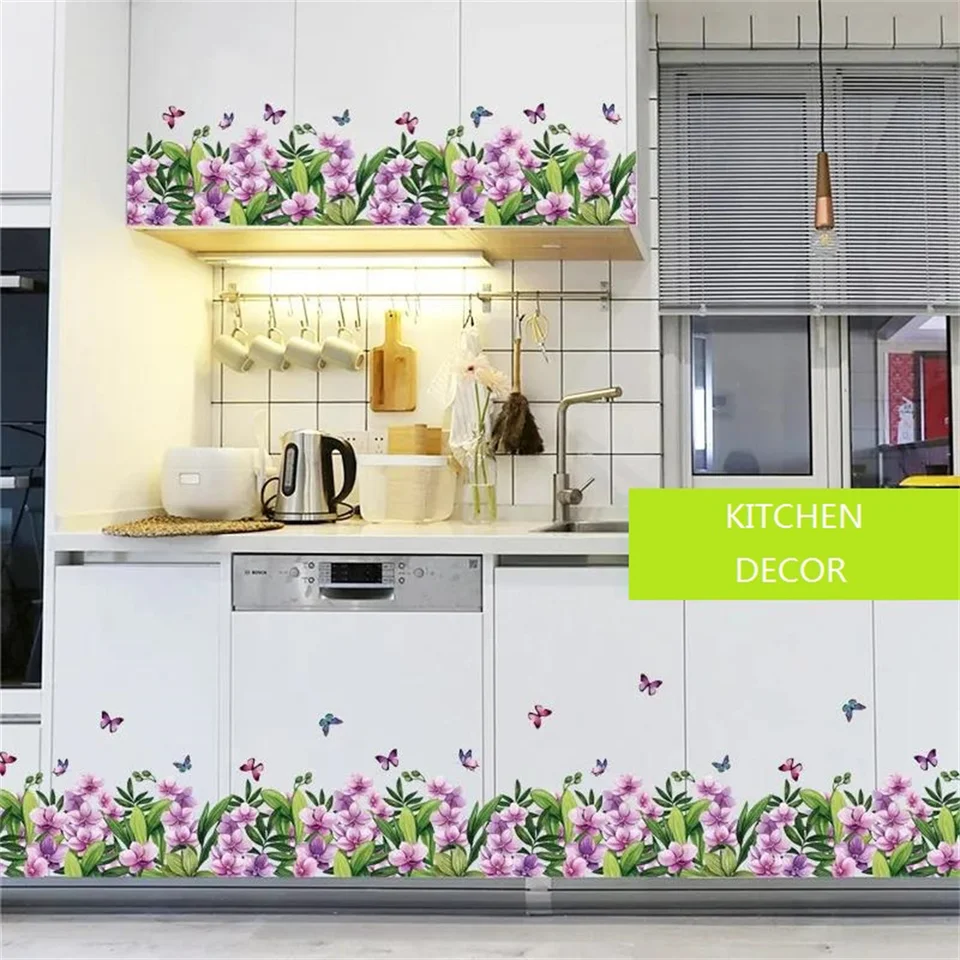 Removable Flower Wall Corner Stickers - Peel And Stick 3D Floral Wall Decals For Kids Room, Nursery, Living Room - View #7