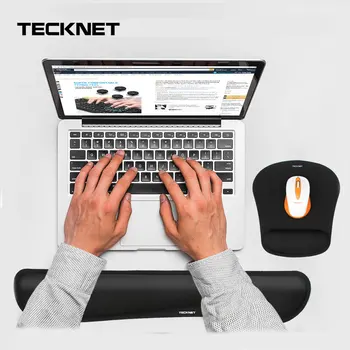 

TeckNet Keyboard Wrist Rest Pad Mouse Wrist Rest Pad Ergonomic Memory Foam Support Comfort Mouse Pad For Office Computer Laptop