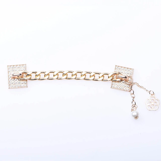 1 Pcs New Designer Chain Shoe Charms Croc Accessories Metal Charm Decoration for Croc Clog Shoes Pendant Buckle for Girl Gift r6657