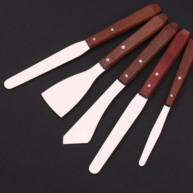 Stainless Steel Palette Cutter Scraper Set Spatula for Oil Painting Tool Palette Cutter different painting methods top sale