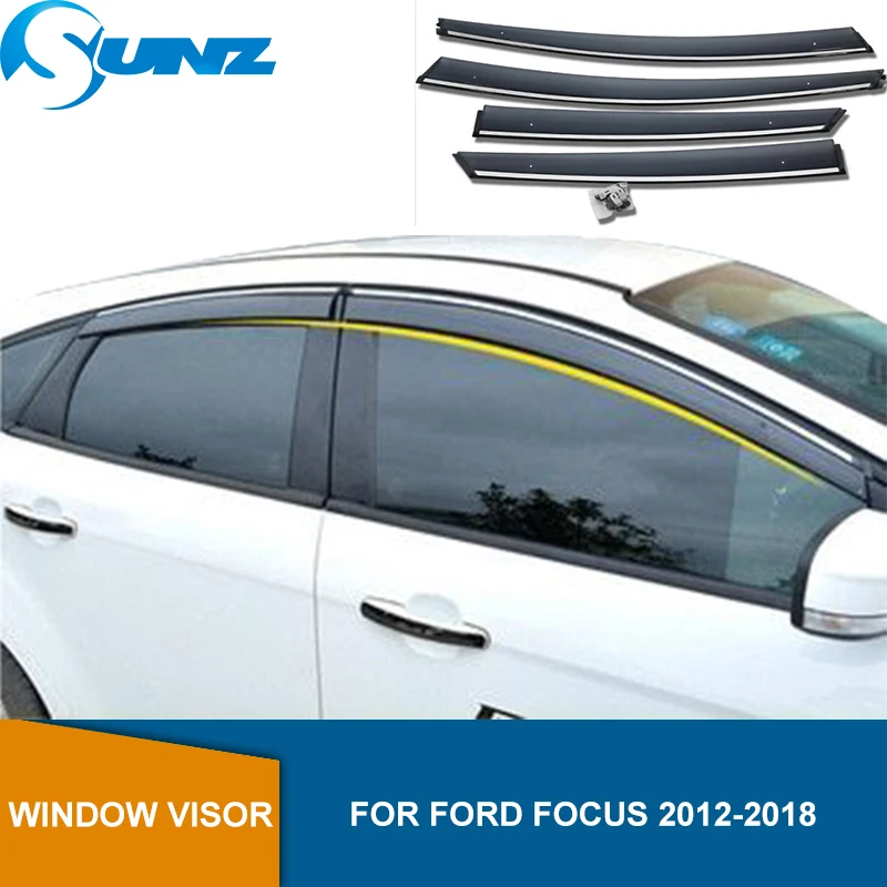 Оконный козырек дефлектор для Ford Focus 2012 2013 2014 2015 2016 2017 седан/Хэтчбек дым