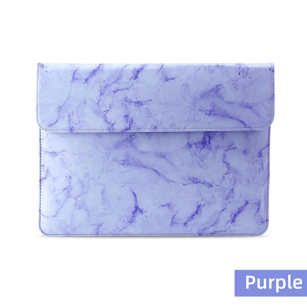 Purple Marble Тонкая сумка для лэптопа для Macbook 12 Pro 15 Air 13 ноутбук рукав Планшет 11 13,3 15,4 кожа для ASUS чехол водостойкий нескользящий - Цвет: Purple Marble