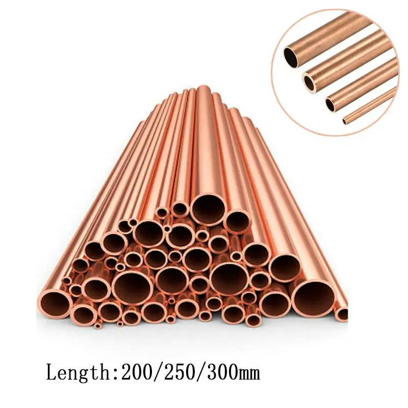 1pcs 200/250/300/500mm Length Copper Tube Plumbing Pipe/Tube DIY Rod 1mm-18mm Inner Diamete copper tube