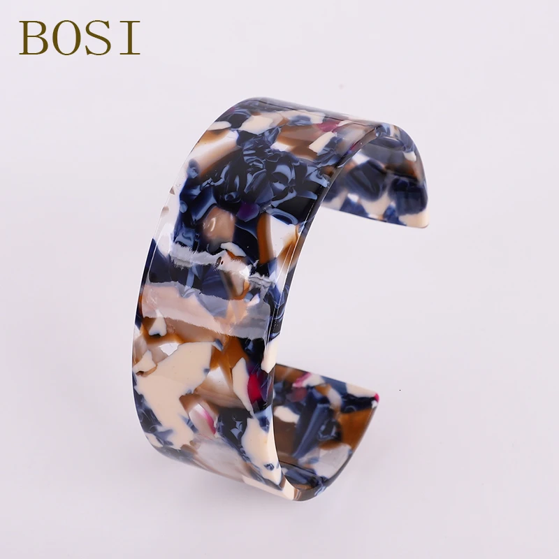 Bohemian Leopard Acitic Acid Acrylic Resin Bracelets Colorful Bangle For Women Resin Cuff Bracelet femme Simple Elegant Jewelry bangle bracelet