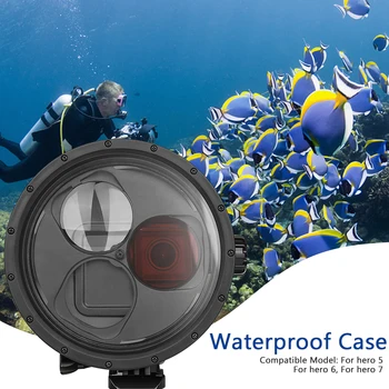 

Snorkeling Detachable Magnifying Glass Lens Cap Waterproof Case With Filter Underwater Photography Practical For Gopro Hero 7