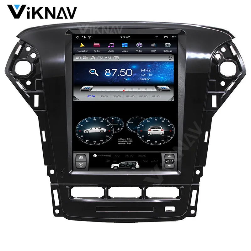 Вертикальный экран для Ford Mondeo Fusion mk4 2011 2012 2013 Android автомобильный мультимедийный