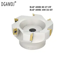 Bap 400r 80 27 6t bap 400r 100 32 6t borda fresa cabeça fresa plana + 10 apmt1604 inserções de carboneto