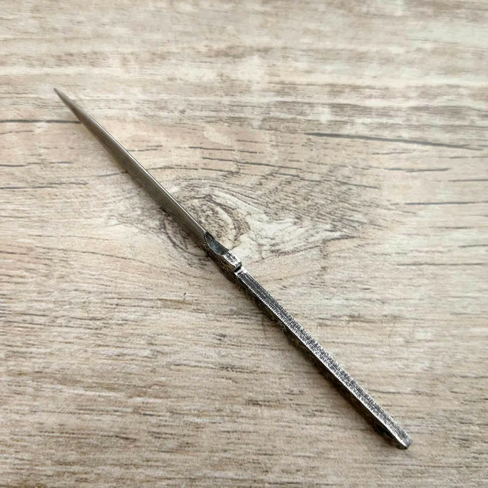 DIY полуфабрикат Дамасская стальная интегрированная стальная ручка пуэр нож для чайной церемонии с латунной головкой