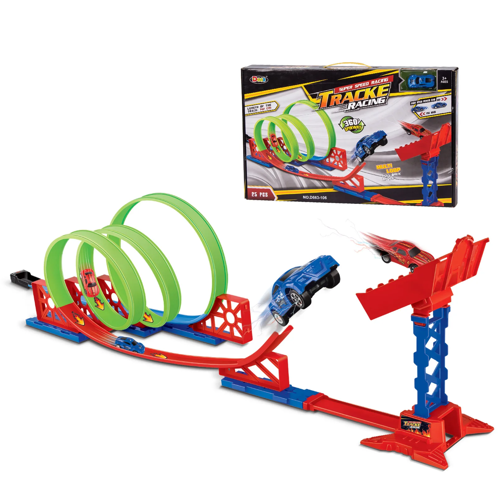 

Ken Inertial High-Speed Warrior Small Car Children's Multi-Layer Track Assembled Combination Toy Set Hot Selling