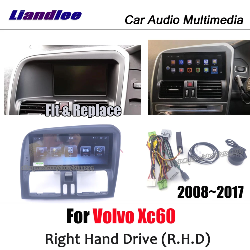 Liandlee Android 7,1 для Volvo XC60 правый руль RHD 2008~ стерео BT Carplay камера карта gps-навигатор мультимедиа