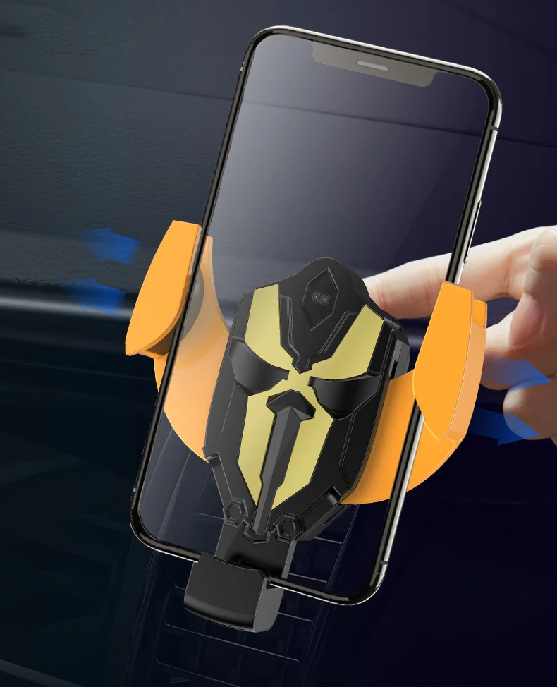 Автомобильный держатель для телефона Bumblebee для huawei Iphone, подходит для мобильных телефонов BMW Audi Toyota, автомобильное автоматическое зажимное беспроводное автомобильное зарядное устройство, держатель для телефона