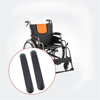 

2Pcs Universal Wheelchair Long Armrests Pad Armrest Cushion Replacement PVC Sponge Pad Patient Care Accessories Black