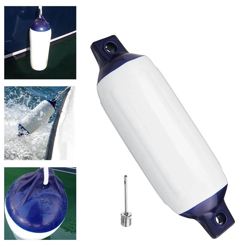 

1Pcs Inflatable Boat Pvc Anti-Collision Barrel Marine Fender 400X110 Mm Uv Protection Ship Mooring Buffer Uv Protection Suitable