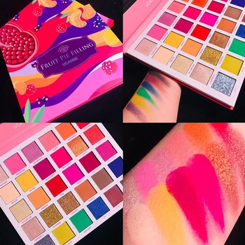 

UCANBE Make Up Palette Glitter Pigmented Eyeshadow Palletes Fruit Pie Filling Eye Shadow Palette 30 Color Shimmer Matte Makeup